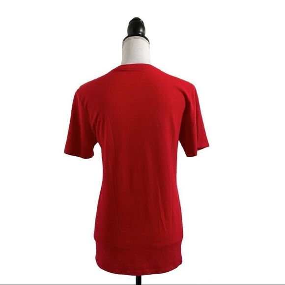 Nike Philadelphia 76ers Short Sleeve Tee Shirt Red White & Blue Logo Men’s Small - Picture 3 of 4